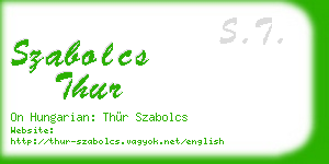 szabolcs thur business card